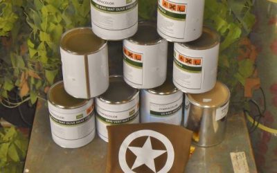 POT DE PEINTURE NUANCE DE KAKI ET MARRON