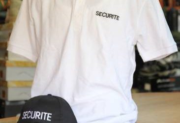 Polo d&rsquo;intervention de sécurité noir ou blanc 100% coton var