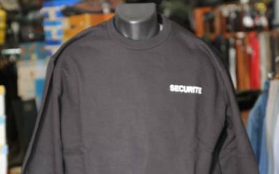 Sweet shirt d&rsquo;intervention sécurité noir Le Luc