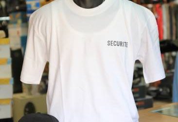 T-shirt d’intervention de sécurité en blanc ou noir